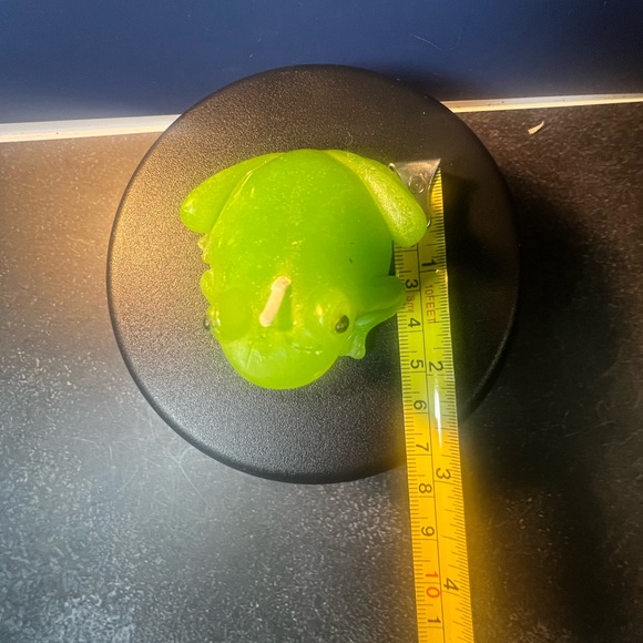 Vintage Wax Candle Decorative Hand Crafted Frog Figural Figurine Bright Green - Picture 8 of 10